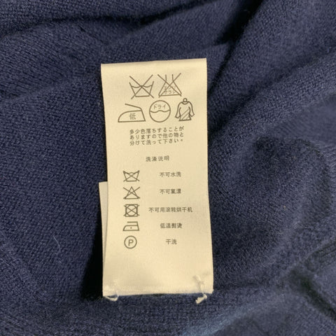 Haut décontracté à manches courtes en cachemire bleu marine taille M TSE