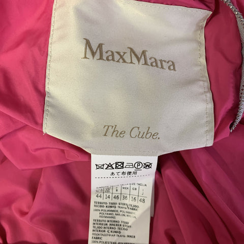 MAX MARA Taille XL Rose Gris Polyamide Doudoune Réversible