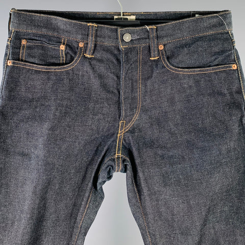 SIMON MILLER Size 32 Indio Indigo Contrast Stitch Selvedge Denim Slim Jeans