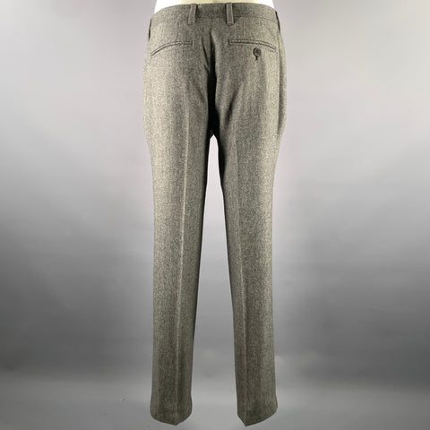 TED BAKER Size 36 Grey Black Marled Wool Polyester Suit