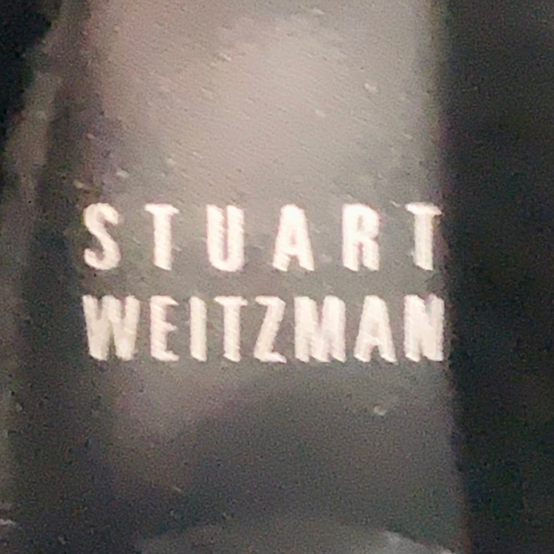 STUART WEITZMAN Size 7.5 Black Leather Wrap Around Pull On Boots