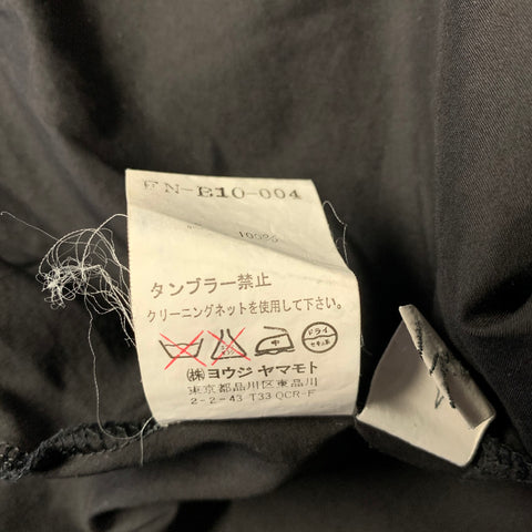 YOHJI YAMAMOTO Size M Black Cotton FN-B10-004 Open Front Cardigan  Womens