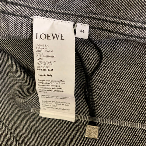LOEWE Size 34 Grey Patch Cotton Chore Jacket