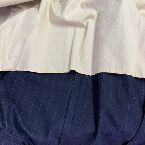 BRUNELLO CUCINELLI Size 44 Navy Grey Pinstripe Wool Cashmere Sport Coat