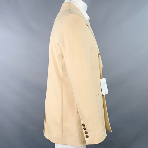 AMI by ALEXANDRE MATTIUSSI Size 34 Beige Wool Twill Double Breasted Sport Coat