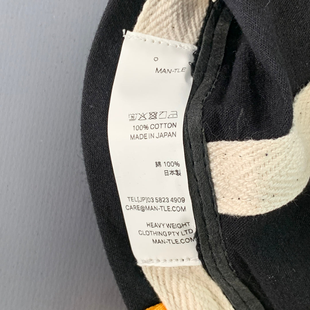 MAN-TLE One Size Black Cotton Canvas Baseball Cap