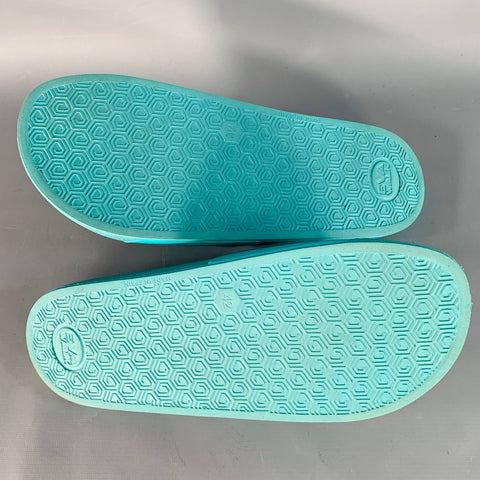 J.W.ANDERSON Size 9 Blue Green Anchor Logo Acetate Pool Slide Sandals