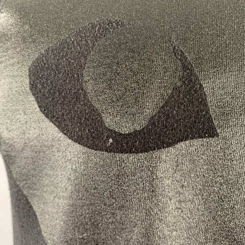 COMME des GARCONS Size L Black Heart Print Short Sleeve T-shirt