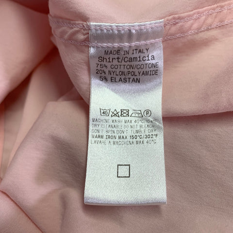 GUCCI Size M Pink Cotton Blend Slim Fit Long Sleeve Shirt