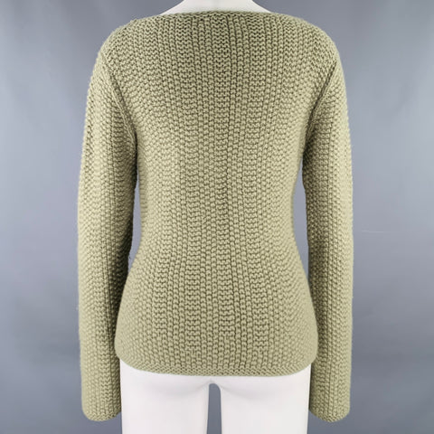 TSE Size M Sage Green Chunky Knit Pullover