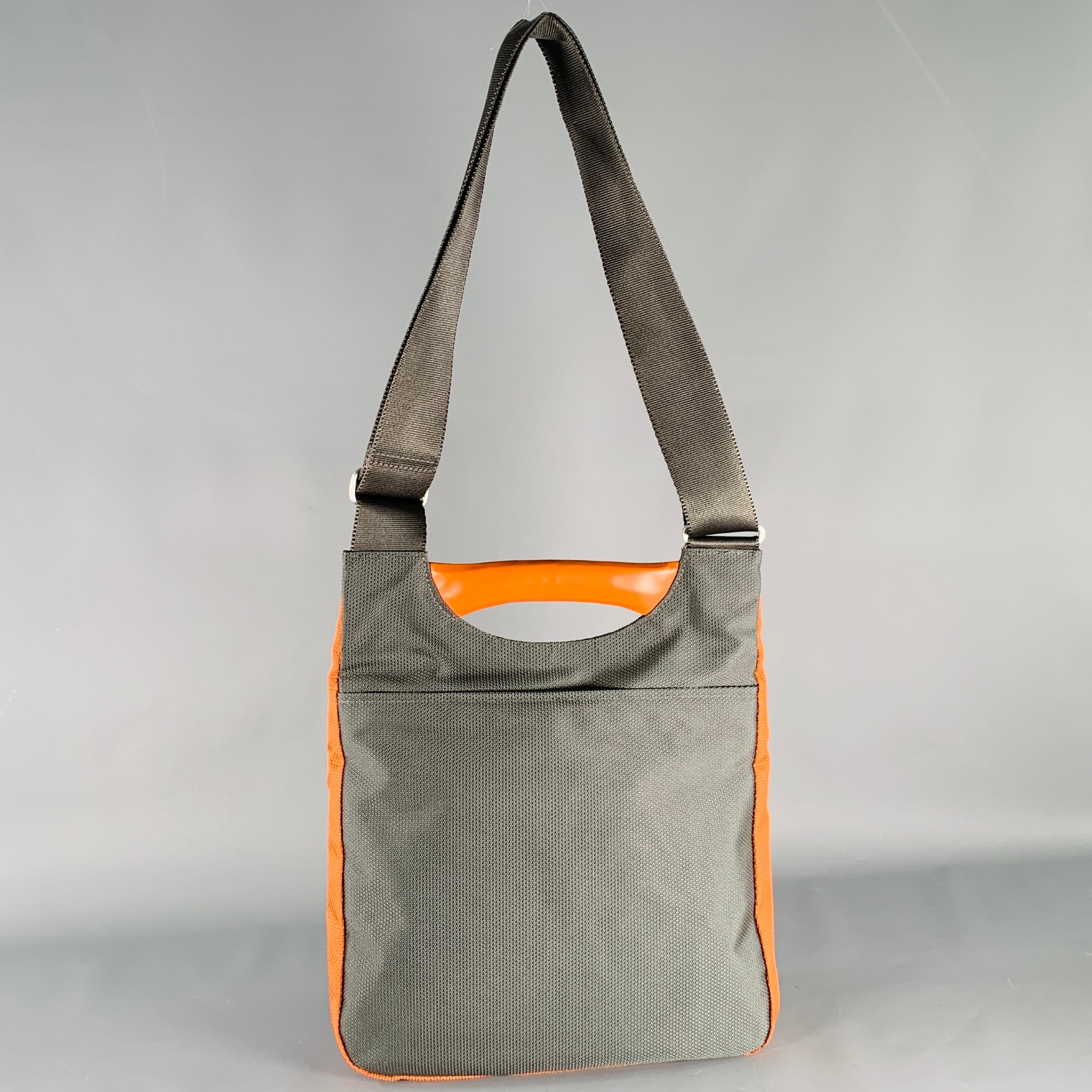 TUMI オレンジ グレー ビジネスバッグ TUMI Grey Orange Color Block Nylon Leather Messenger Bag – Sui