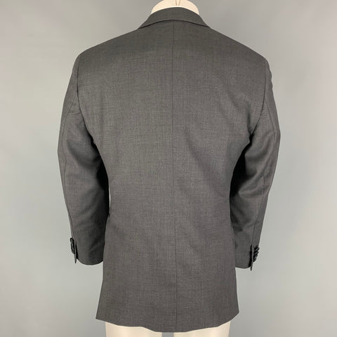BLACK by VERA WANG Size 38 Grey Black Wool Notch Lapel Tuxedo Sport Coat
