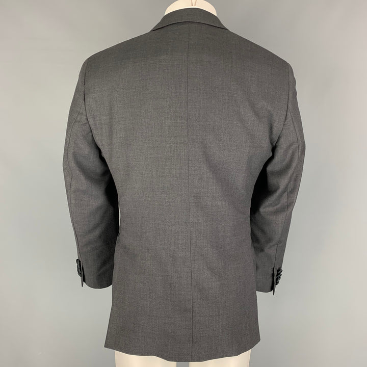 BLACK by VERA WANG Size 38 Grey Black Wool Notch Lapel Tuxedo Sport Coat