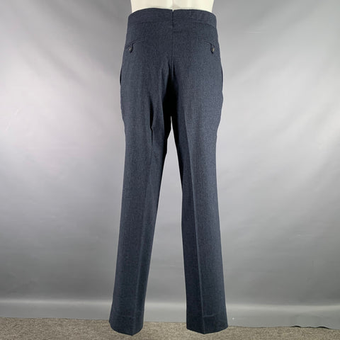 EPAULET Size 32 Blue Grey Heather Pleated Dress Pants