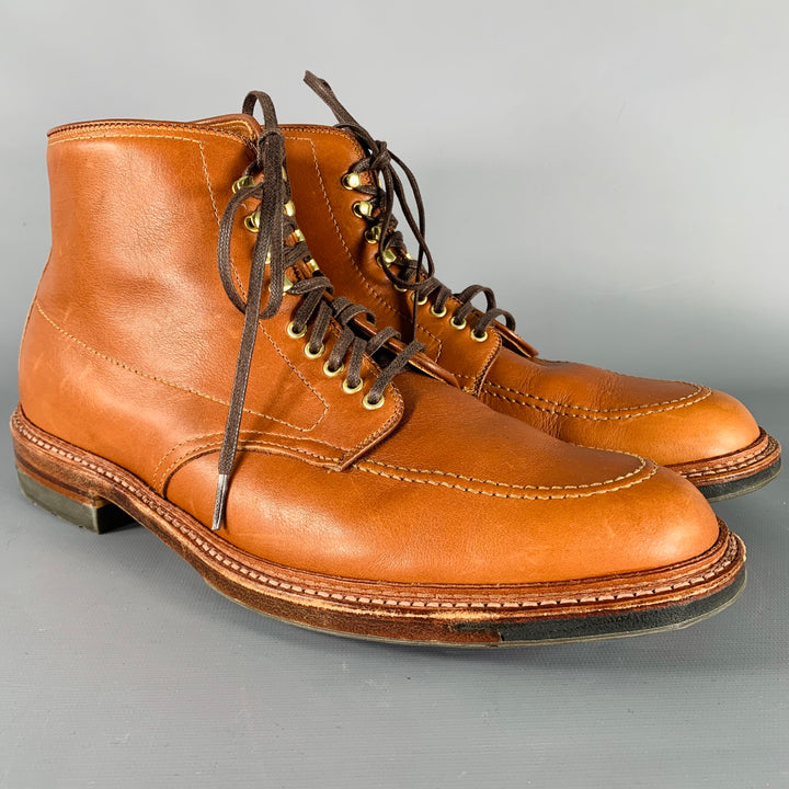 ALDEN Size 10 Brown Leather Lace Up Boots