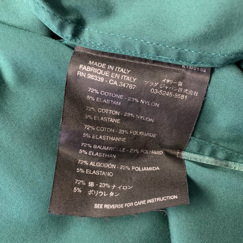 PRADA Size XL Green Cotton Blend Long Sleeve Shirt