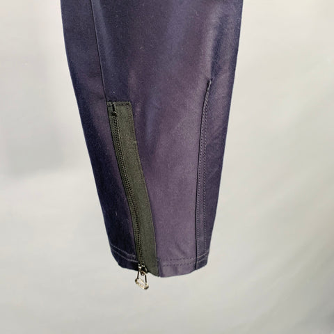 LANVIN Size 32 Navy Cotton Ankle Zip Flat Front Dress Pants
