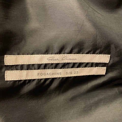 RICK OWENS Size S Black Cupro Snaps Vest Outerwear