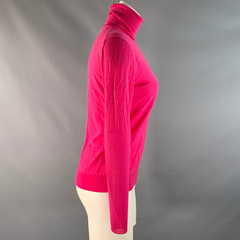 STELLA McCARTNEY Size S Pink Wool Blend Turtleneck Sweater