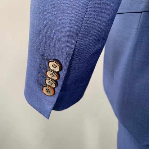 SUIT SUPPLY Size 34 Blue Wool Single Breasted Suit