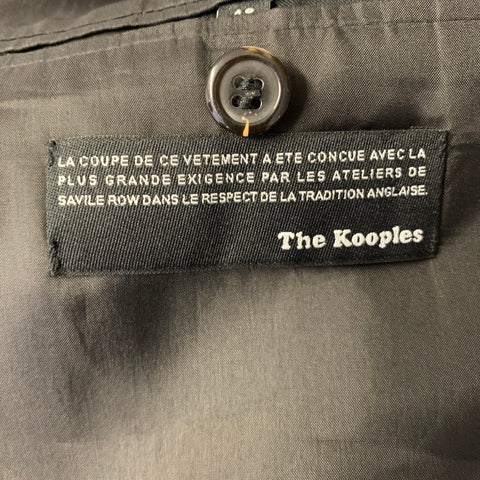 THE KOOPLES Size 38 Black Solid Cotton Military Coat