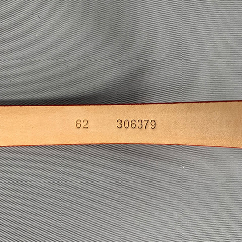 AKRIS Waist Size 38 Orange Leather Belt