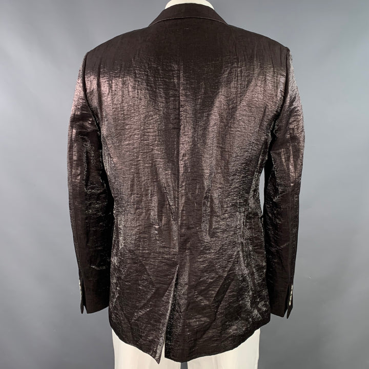 JOHN RICHMOND Size 42 Brown Metallic Linen Blend Sport Coat