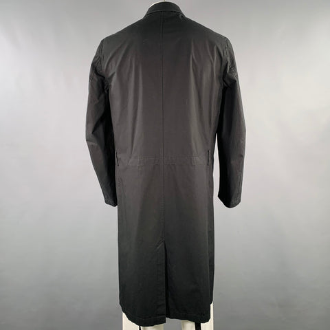 YOHJI YAMAMOTO Size XL Black Cotton Reversible Coat