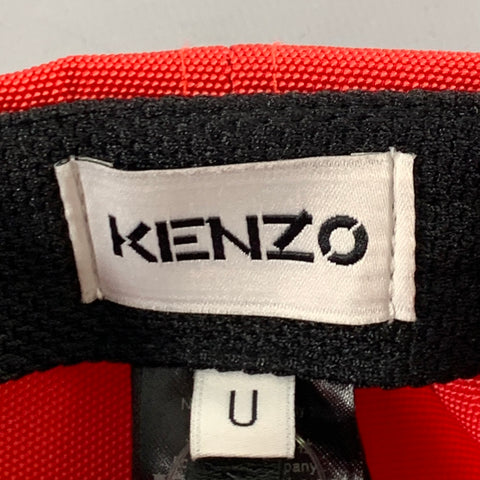 KENZO Kampus Tiger Red Embroidered Polyester Blend Baseball Cap Hat