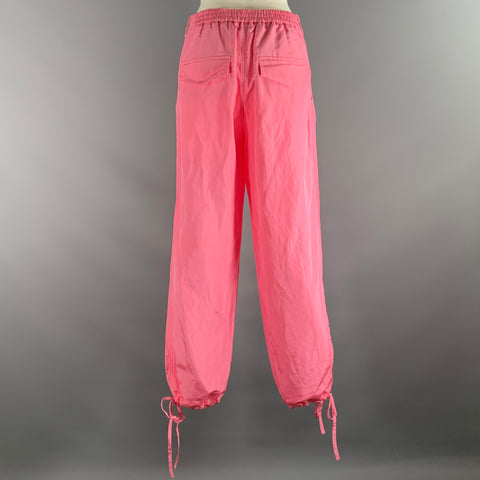 MSGM Size S Pink Viscose Linen Elasic Casual Pants