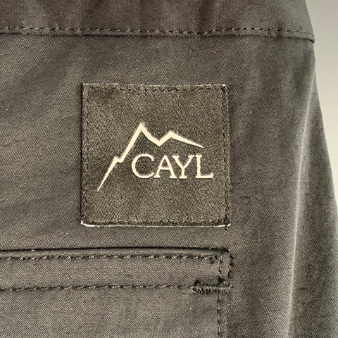 CAYL Size M Mountain 2 Black Nylon Blend Drawstring Casual Pants