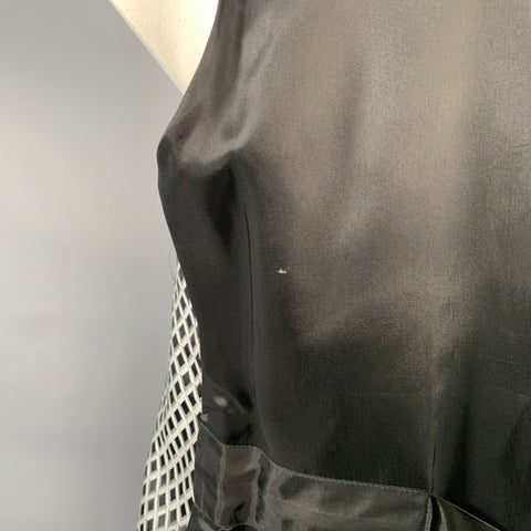 Gilet ROBERT TALBOTT PROTOCOL Taille XL Noir Blanc Gris Jacquard Diamant