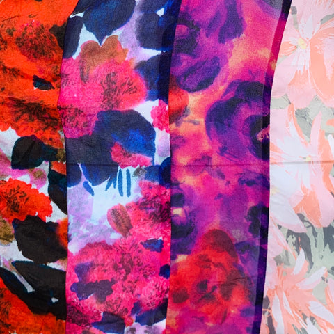 DRIES VAN NOTEN Size 2 Multi-Color Viscose Blend Floral One Shoulder Dress