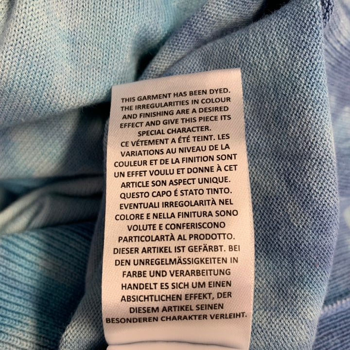 PS by PAUL SMITH Size L Blue Tie Dye Cotton Crew Neck Pullover