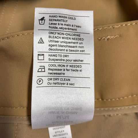 VINCE Size M Tan Polyester Pleated Casual Pants