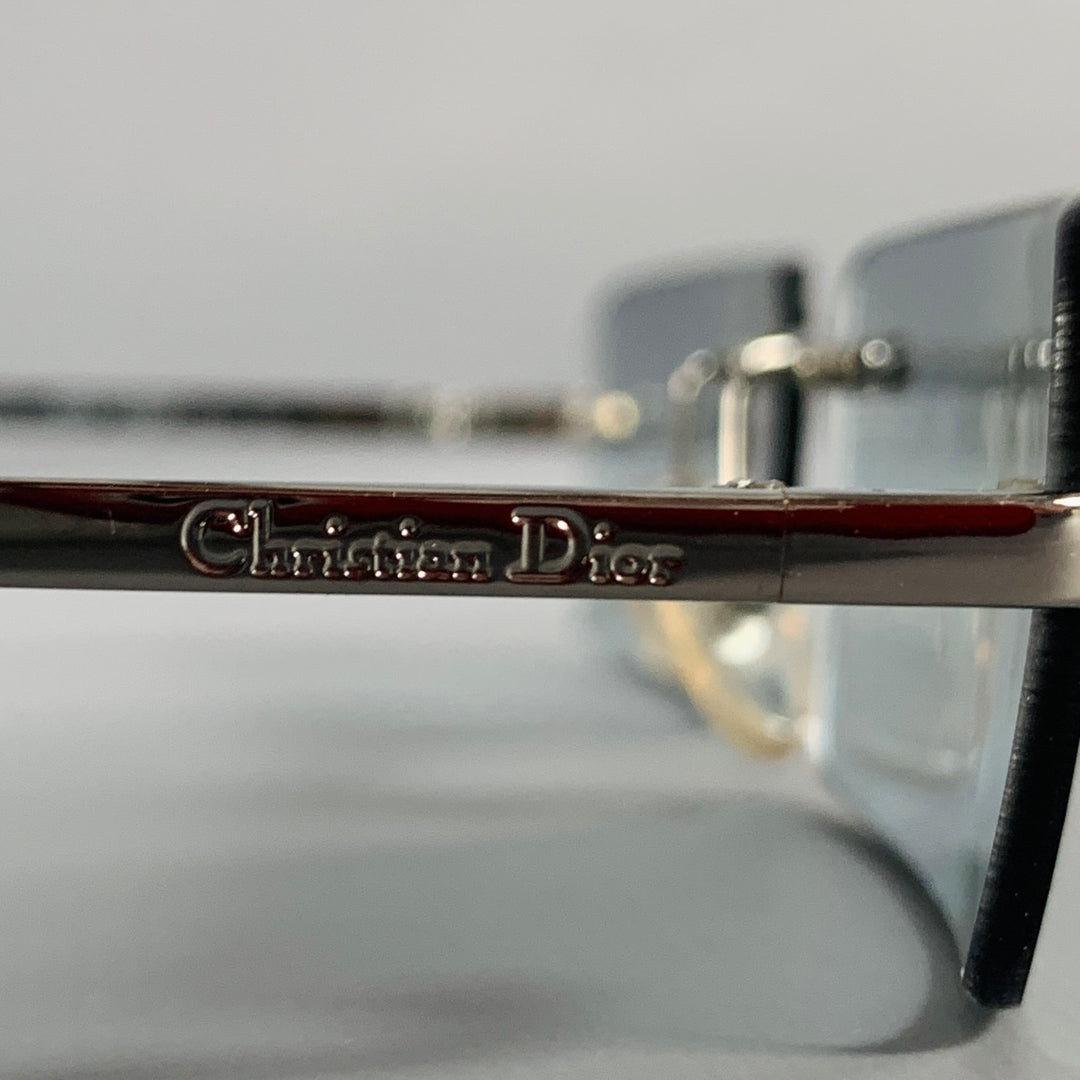 CHRISTIAN DIOR -Dior Monkey- Silver Metal Rimless Sunglasses