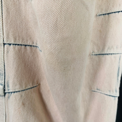 MCQ by ALEXANDER MCQUEEN Size 30 No 7 Beige Blue Washed Cotton Jeans