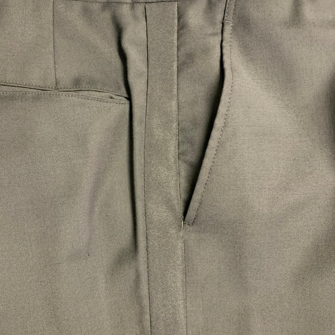 BAND OF OUTSIDERS Size 38 Regular Black Wool Mohair Contrast Stitch Notch Lapel Suit