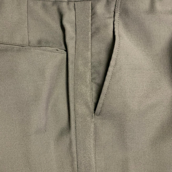 BAND OF OUTSIDERS Size 38 Regular Black Wool Mohair Contrast Stitch Notch Lapel Suit