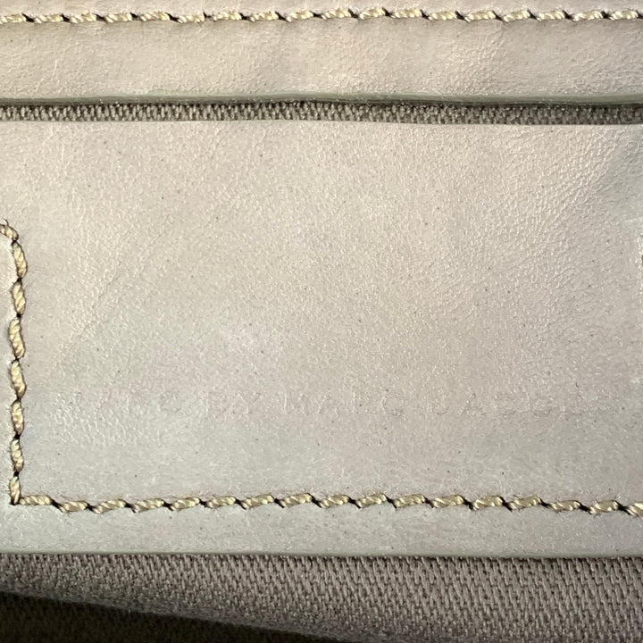 MARC by MARC JACOBS Grey Silver Leather Metal Briefcase