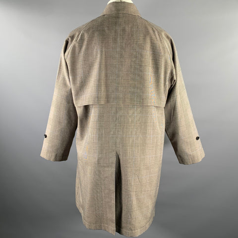 STILL by HAND Manteau en laine à carreaux Glen Prince Khaki Taille 38