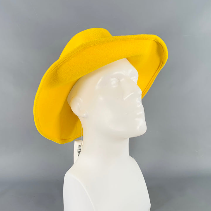 GIGI BURRIS Requiem Yellow Felt Fedora Hat