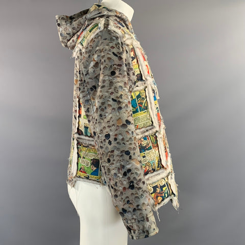 COMME des GARCONS HOMME PLUS Fall2018 Size M Grey Multi Color Patchwork Polyester Jacket