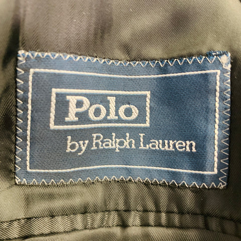 RALPH LAUREN Size 38 Regular Black Cashmere Double Breasted Sport Coat