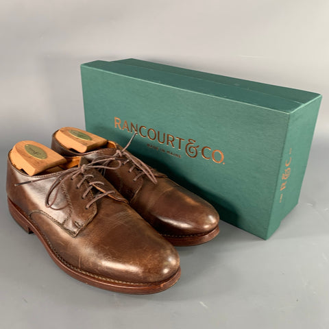 RANCOURT & CO. Size 7 Sanford Blucher Brown Leather Derby Lace-Up Shoes