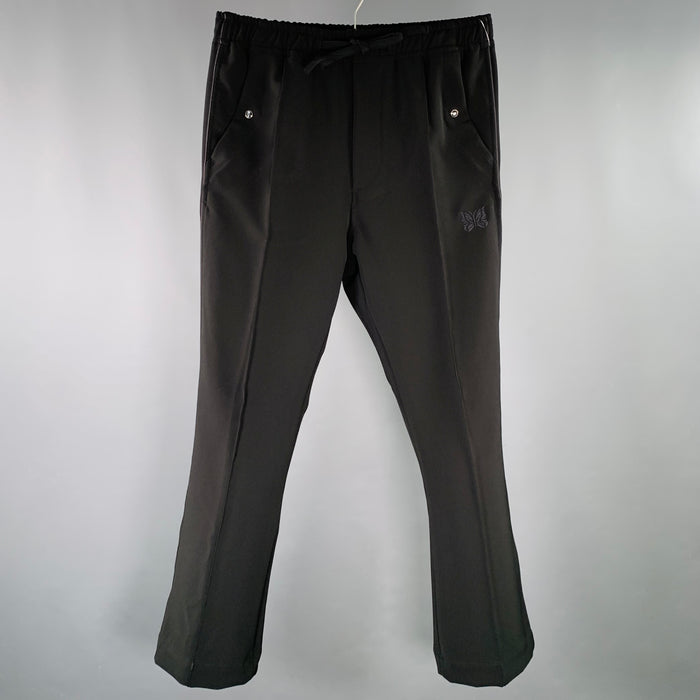 NEEDLES Pantalon décontracté coupe bootcut en mélange de polyester noir taille S