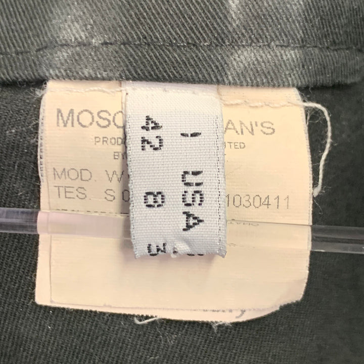 MOSCHINO Size 8 Black Cotton Blend Lace-Up Casual Pants