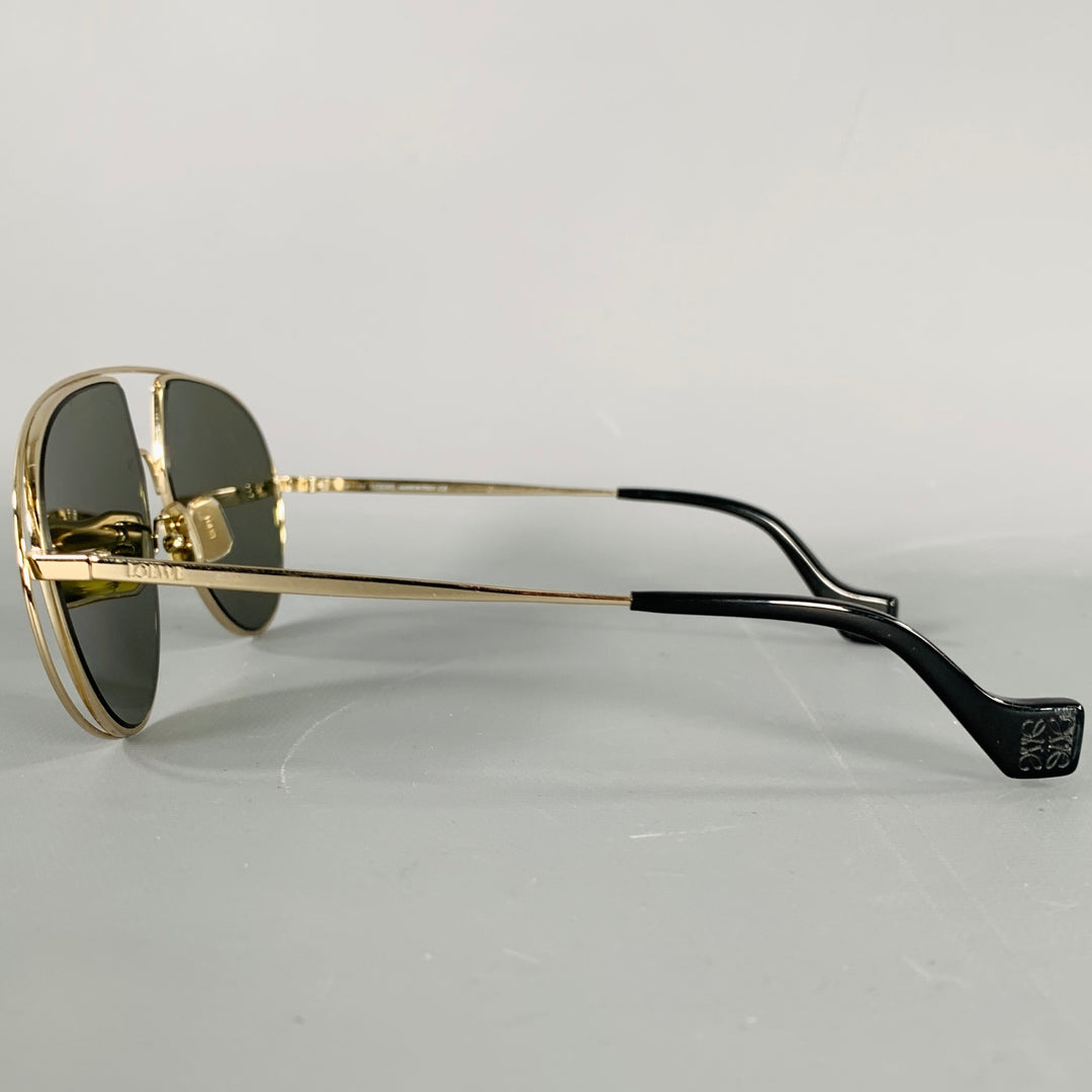 LOEWE Gold Metal Aviator Sunglasses
