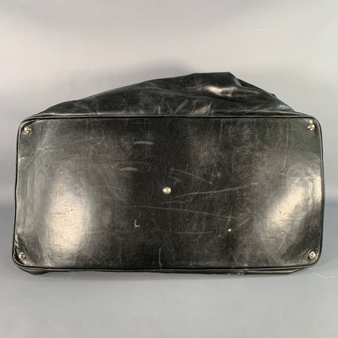 MOORE & GILES Black Leather Duffle Bag
