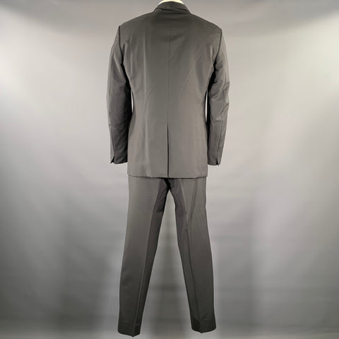 JIL SANDER Size 44 Grey Heather Wool Mohair Suit